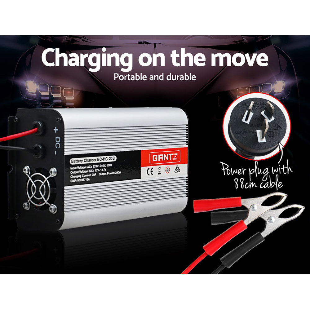 Giantz 20A 12V Smart Battery Charger