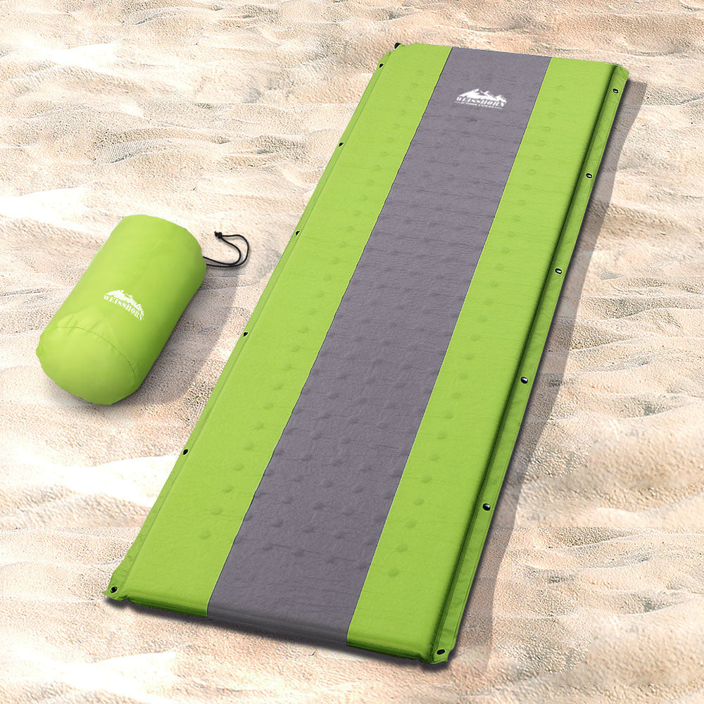 Weisshorn Single Self-Inflating Sleeping Mat – Green