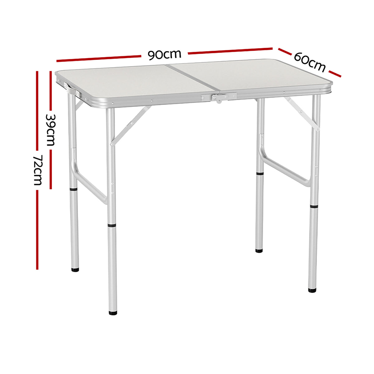 Weisshorn Adjustable Aluminium Camp Table – 90cm