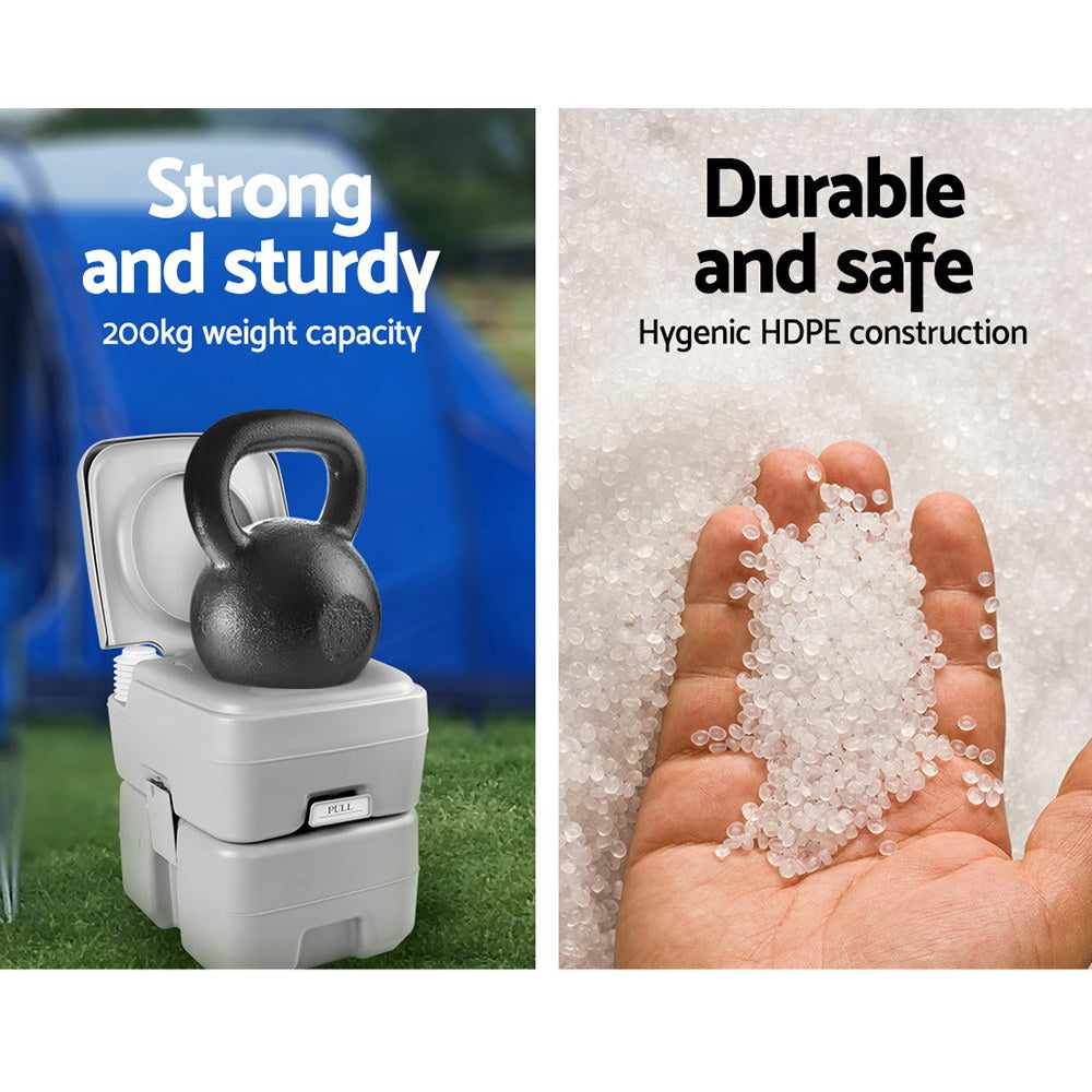 Weisshorn 20L Portable Flushing Camping Toilet