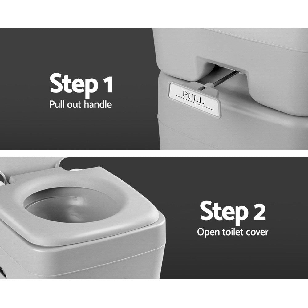 Weisshorn 20L Portable Flushing Camping Toilet