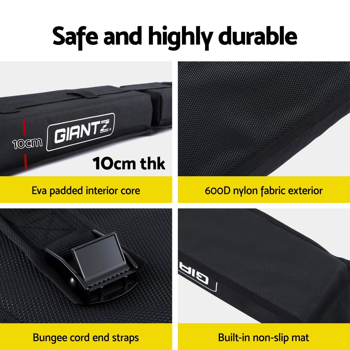 GIANTZ Universal Soft Roof Rack Pads – 80kg