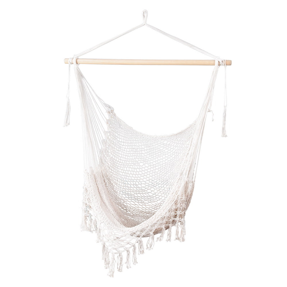 Gardeon Hanging Hammock Chair – Cream