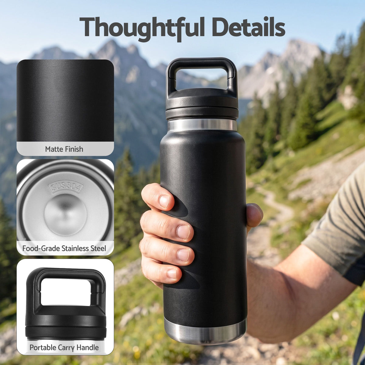 Everfit 750ml Insulated Stainless Steel Water Bottle