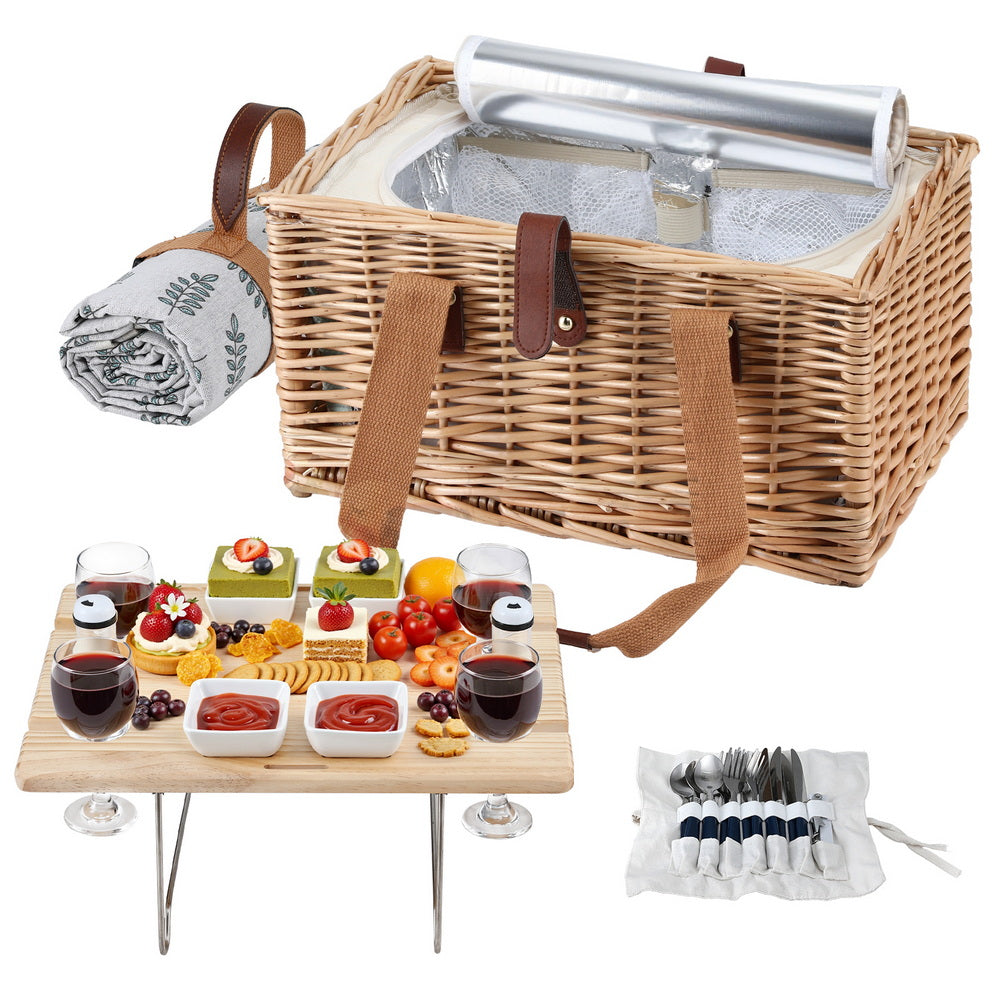 Alfresco 4-Person Picnic Basket Set