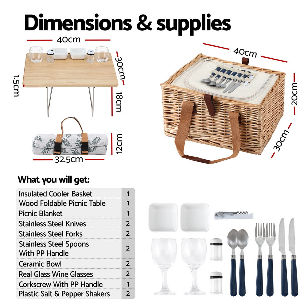Alfresco 4-Person Picnic Basket Set