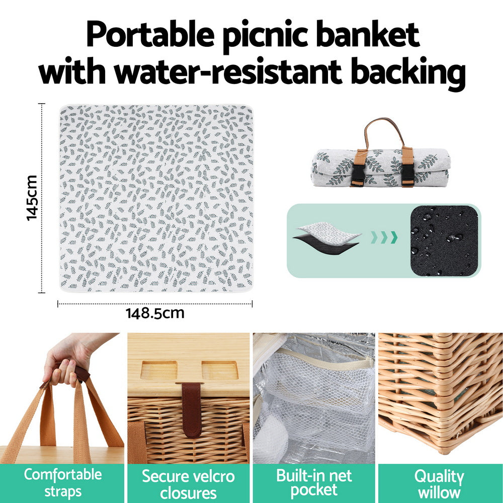 Alfresco 4-Person Picnic Basket Set