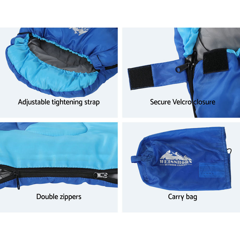 Weisshorn Kids Thermal Sleeping Bag 172cm – Blue