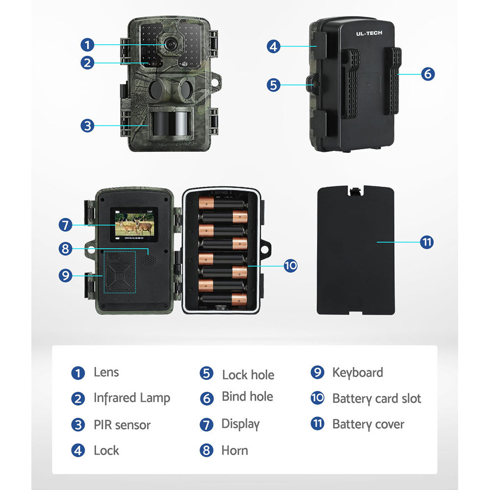 UL-TECH 4K Trail Camera with Night Vision