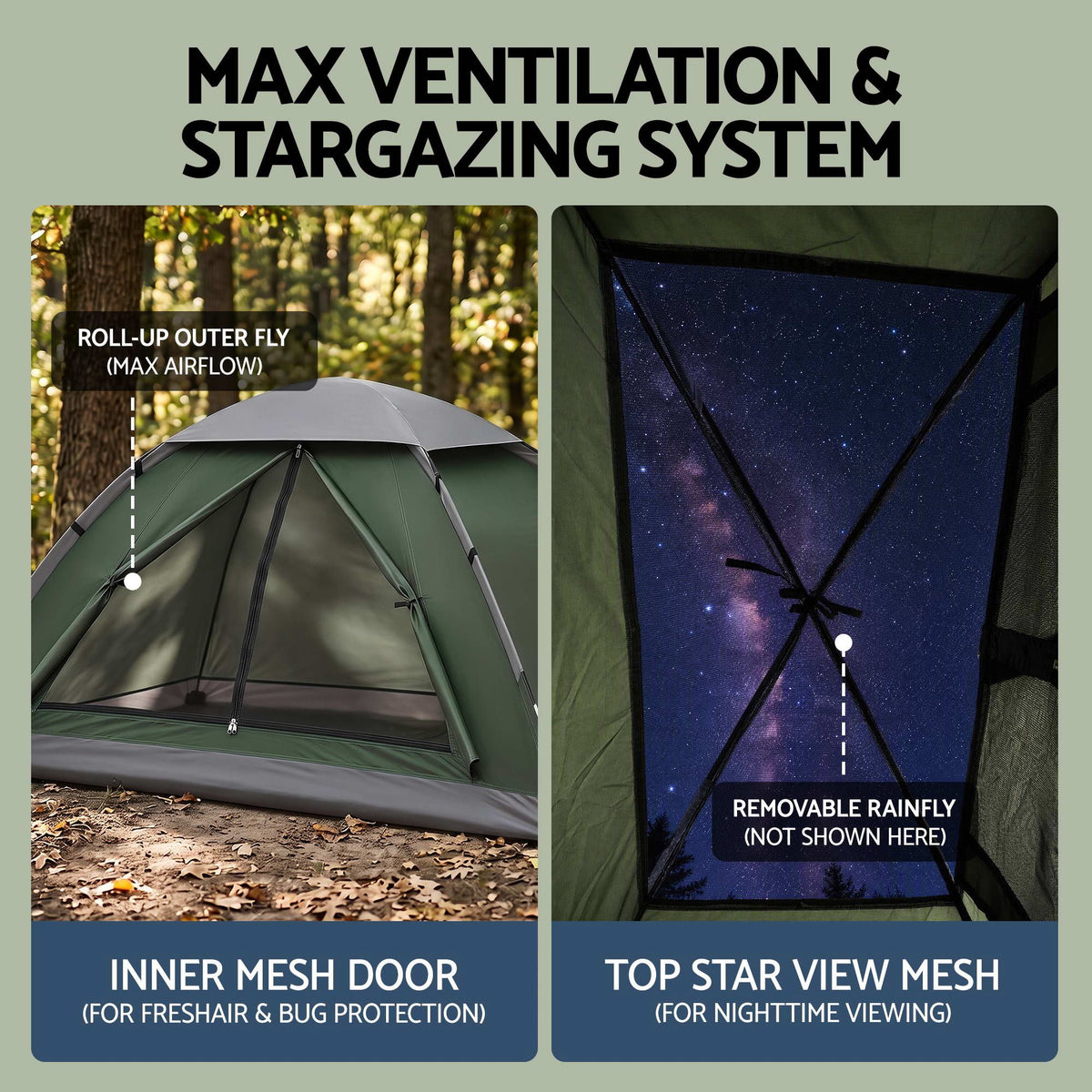 Weisshorn 1-Person Hiking Tent with Vestibule