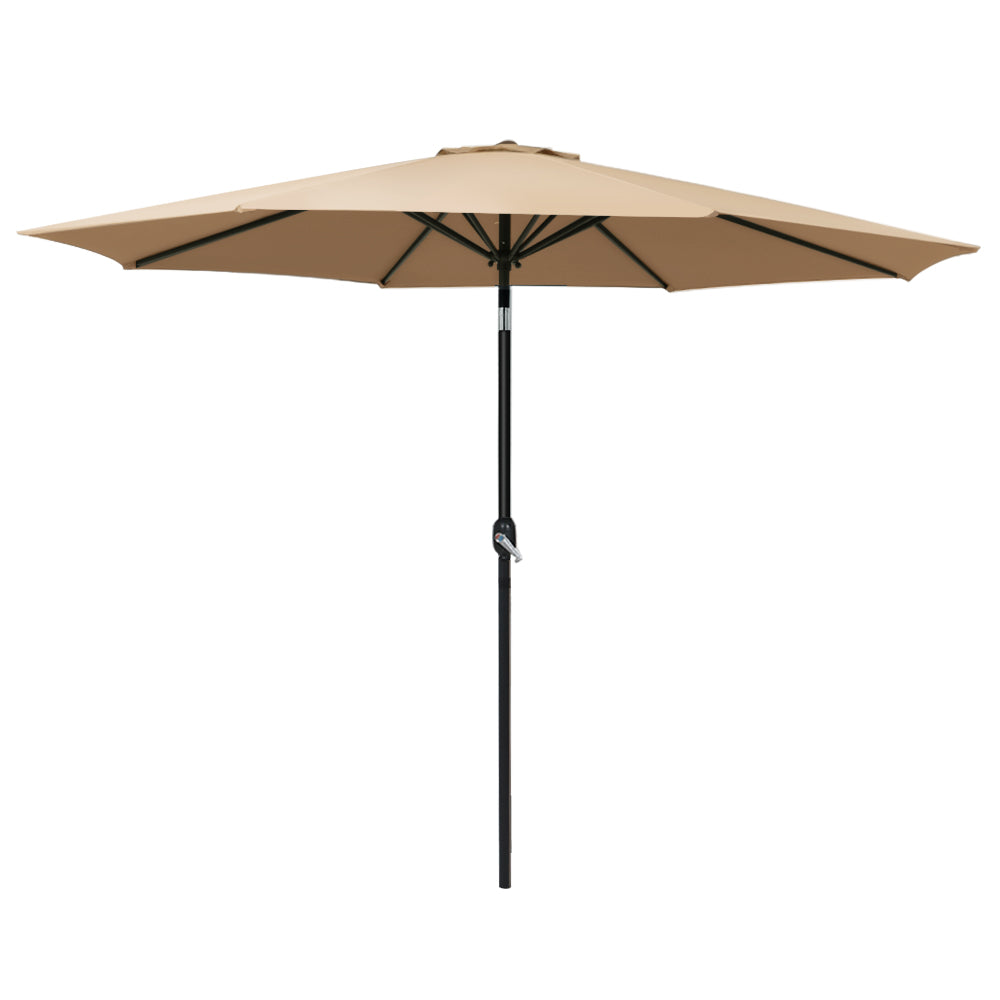 Instahut 3m Tilting Beach & Patio Umbrella – Beige