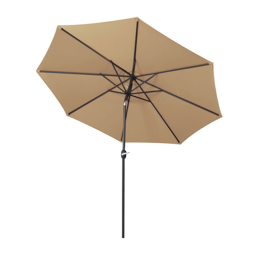 Instahut 3m Tilting Beach & Patio Umbrella – Beige
