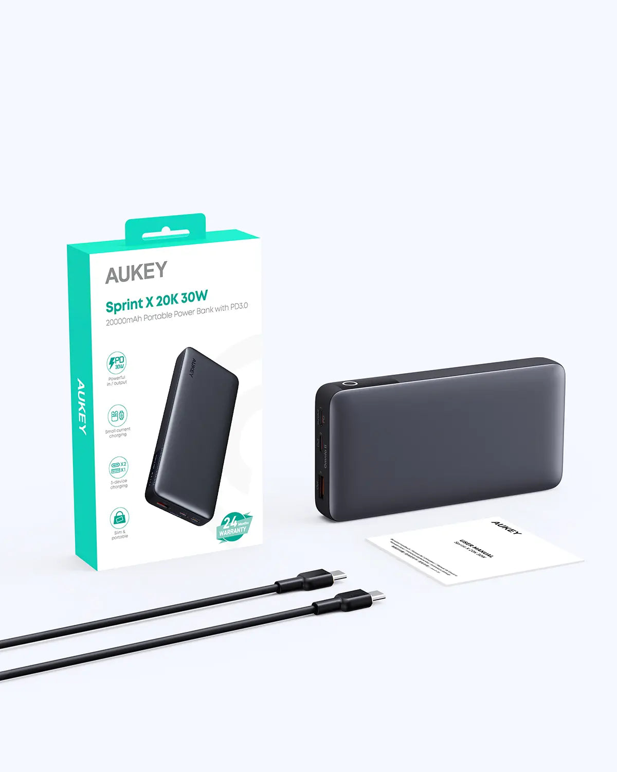 AUKEY Sprint X 20000mAh 30W USB-C Power Bank