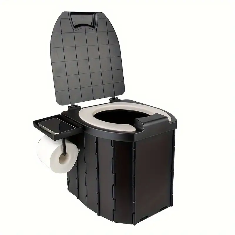 Folding Portable Camping Toilet with Cushioned Seat