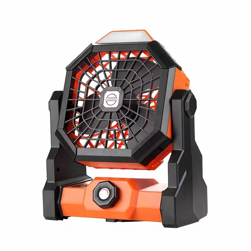 Rechargeable 7800mAh Camp Fan with LED Light