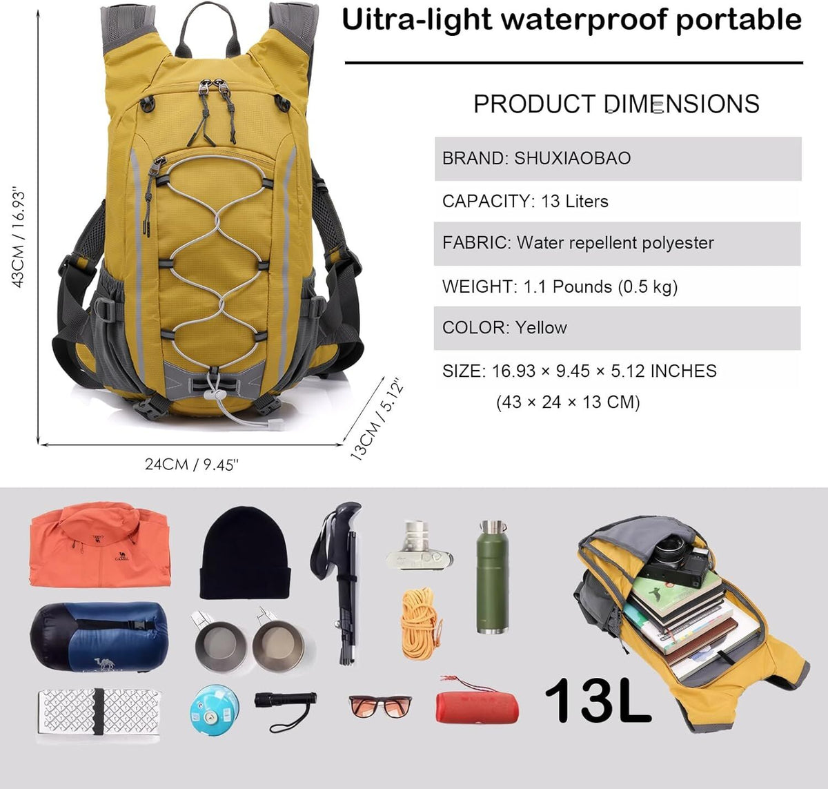 Small Lightweight Waterproof Daypack