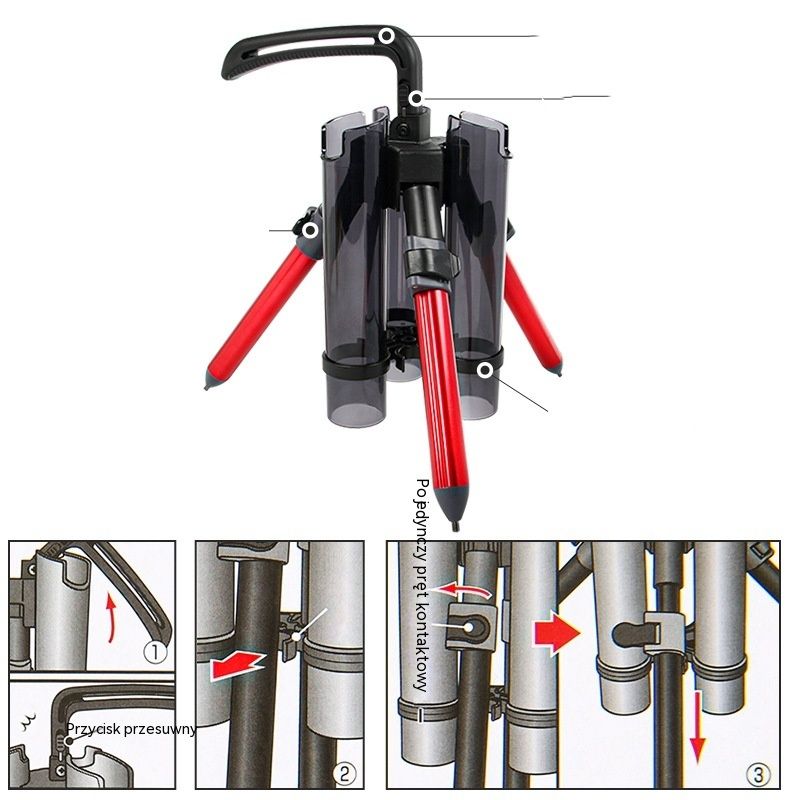 Portable 3-Rod Fishing Stand