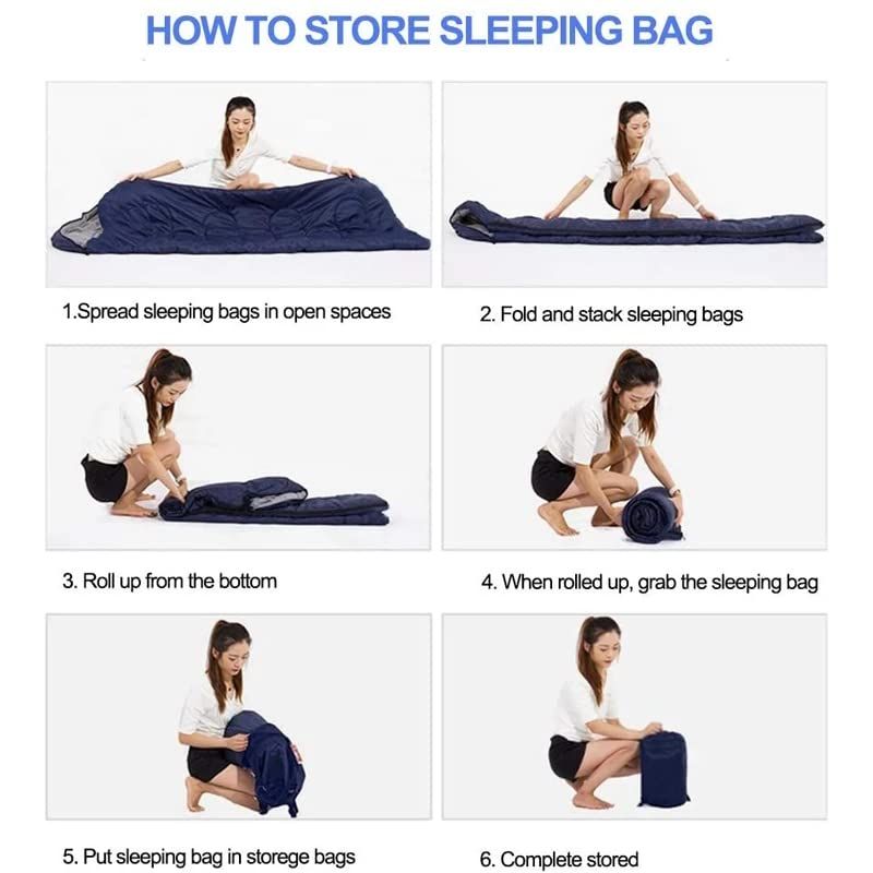 Hooded Envelope Sleeping Bag – Blue