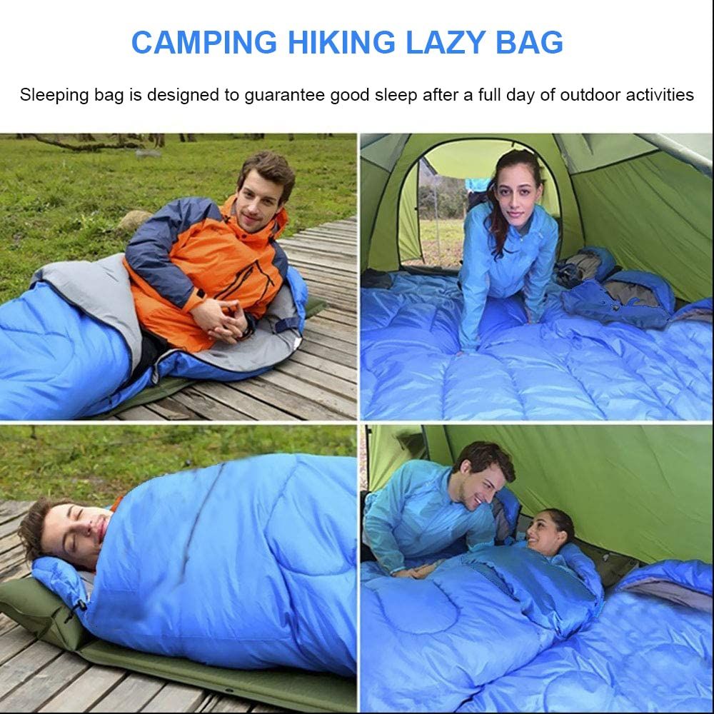 Hooded Envelope Sleeping Bag – Blue