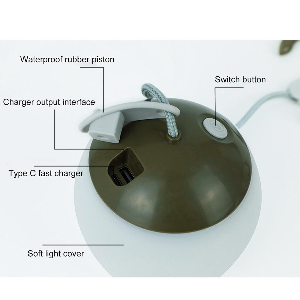 Retro Rechargeable Mushroom Camp Lantern