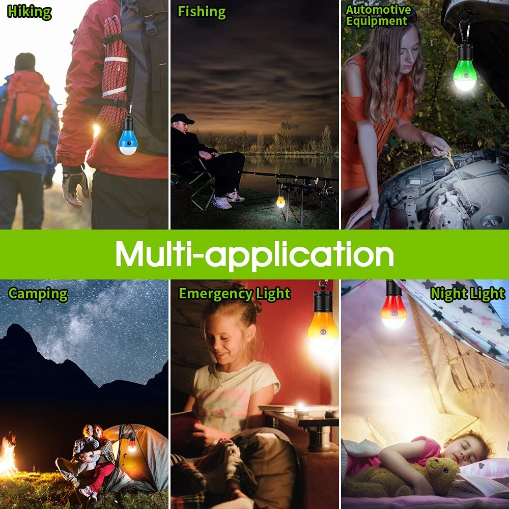 Clip-On LED Tent Lights – 4 Pack