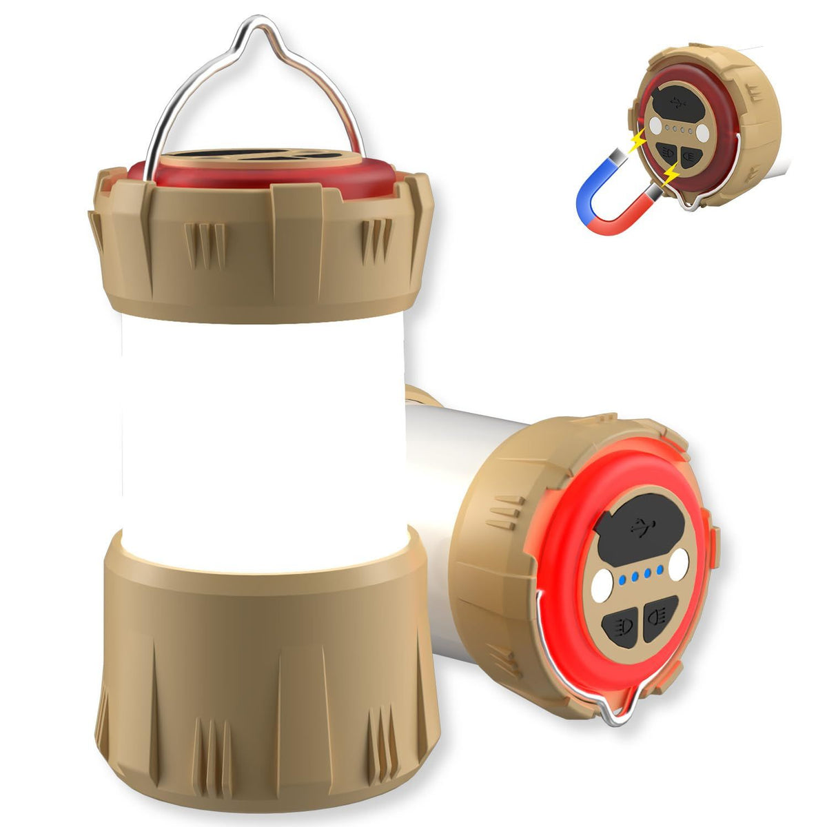 Rechargeable COB Camping Lantern – 9 Modes