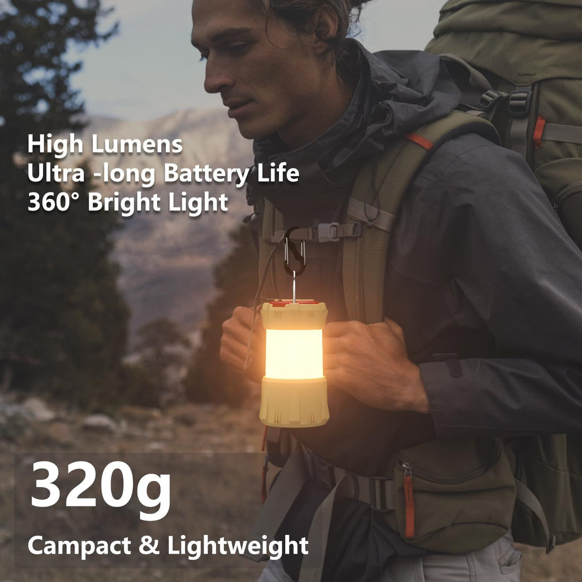 Rechargeable COB Camping Lantern – 9 Modes