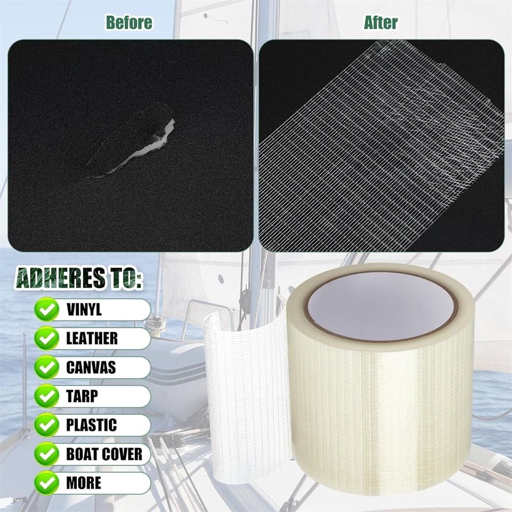 Clear Tent & Tarp Repair Tape – 20m Roll