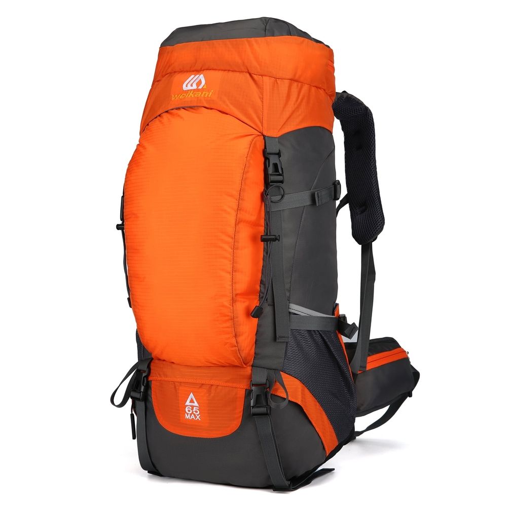65L Water-Resistant Hiking Backpack with Rain Cover
