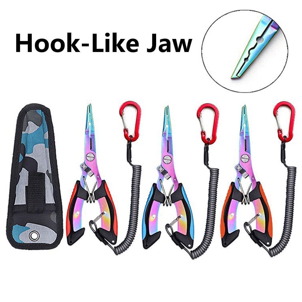 Stainless Steel Fish Lip Gripper Pliers with Lanyard & Sheath