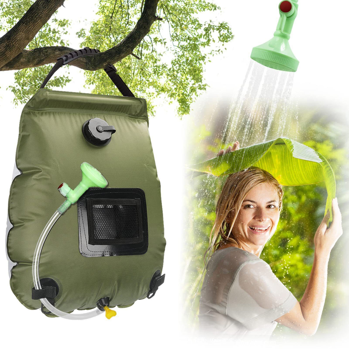 20L Solar Camp Shower Bag with Hose