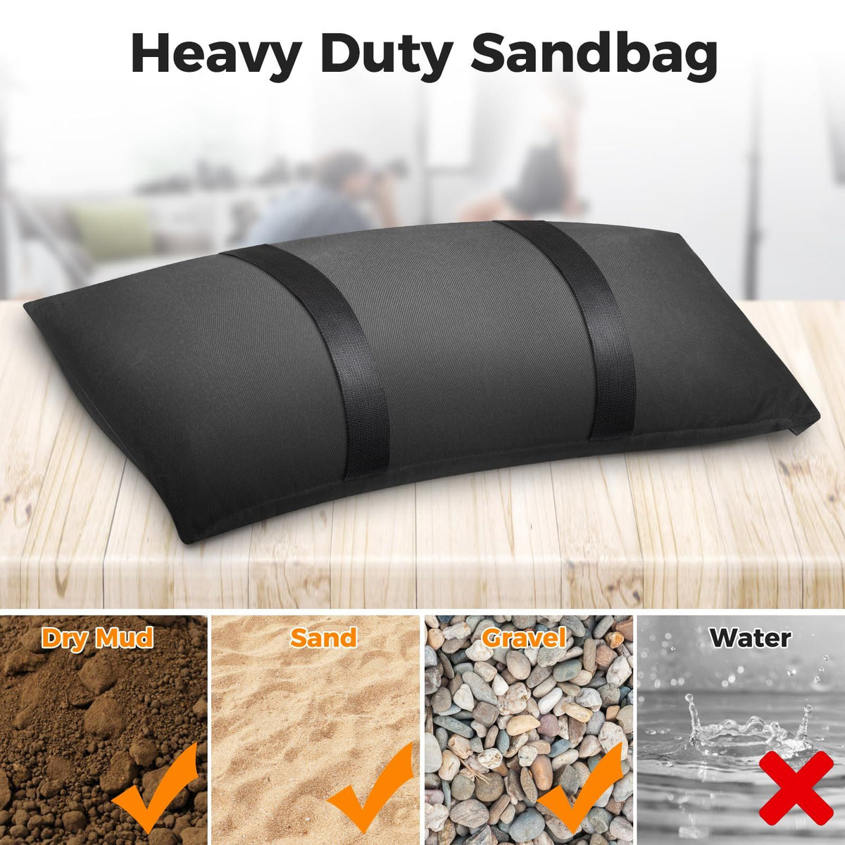 Weatherproof Sandbag Weights – 2 Pack