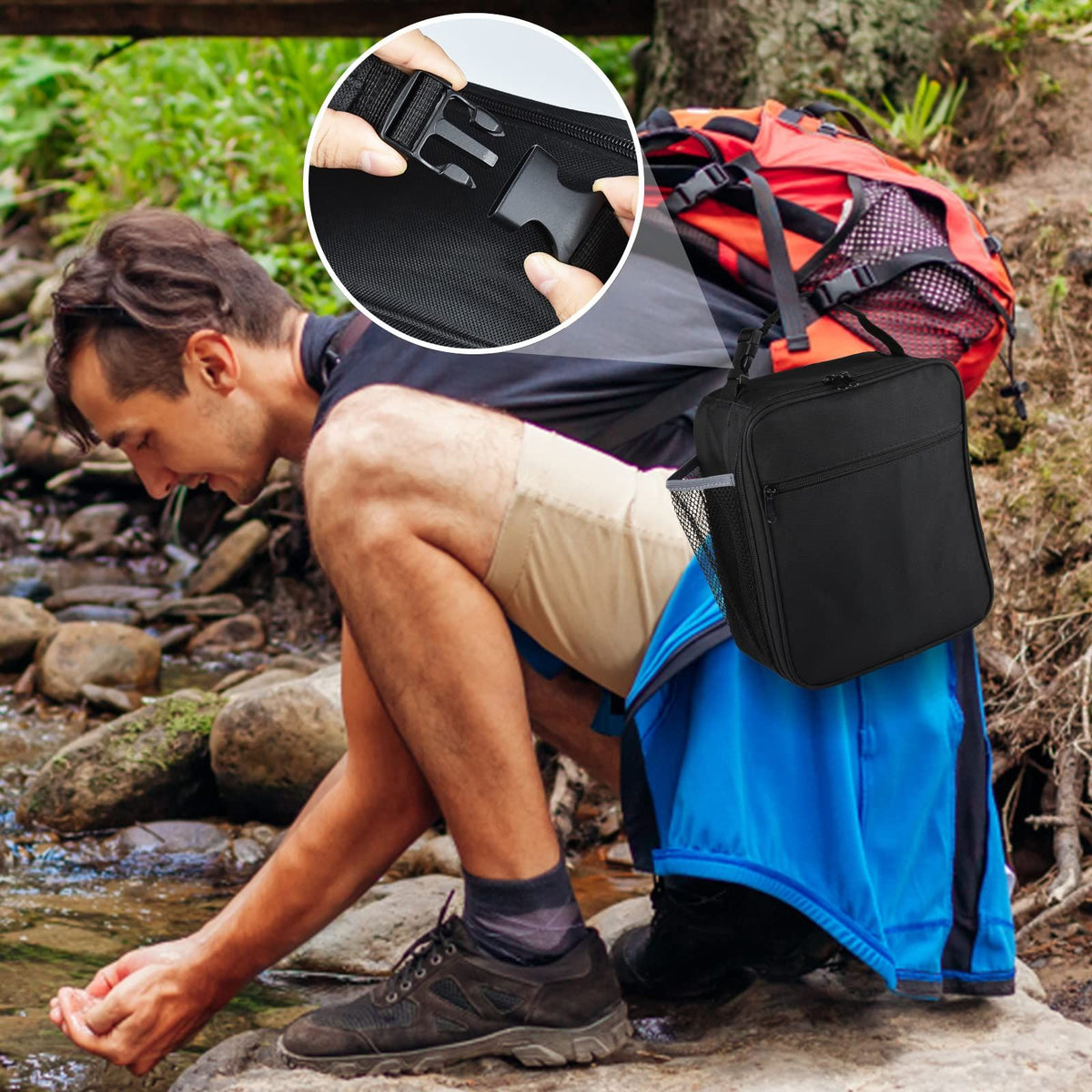 Leakproof Insulated Lunch Cooler Bag – Black