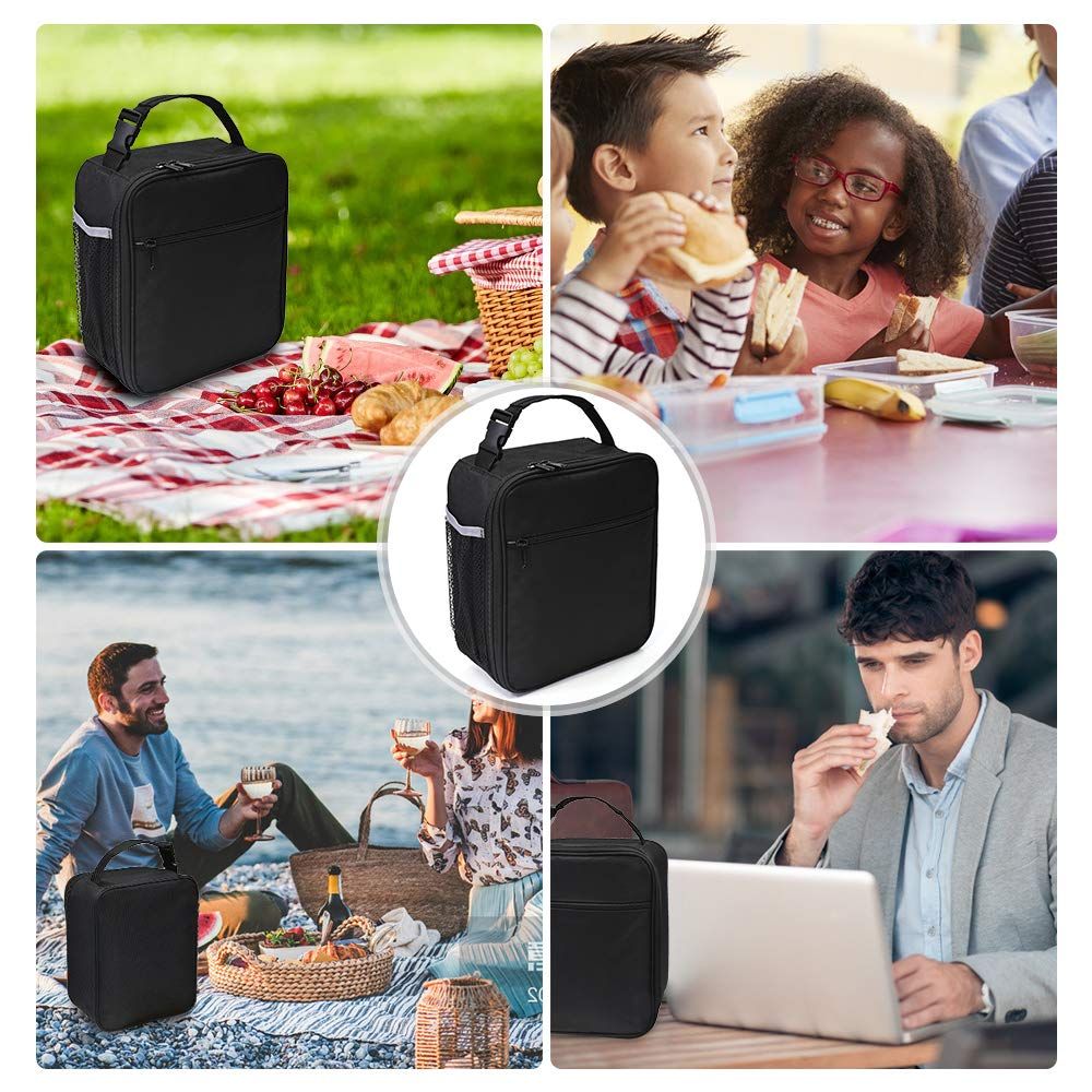 Leakproof Insulated Lunch Cooler Bag – Black