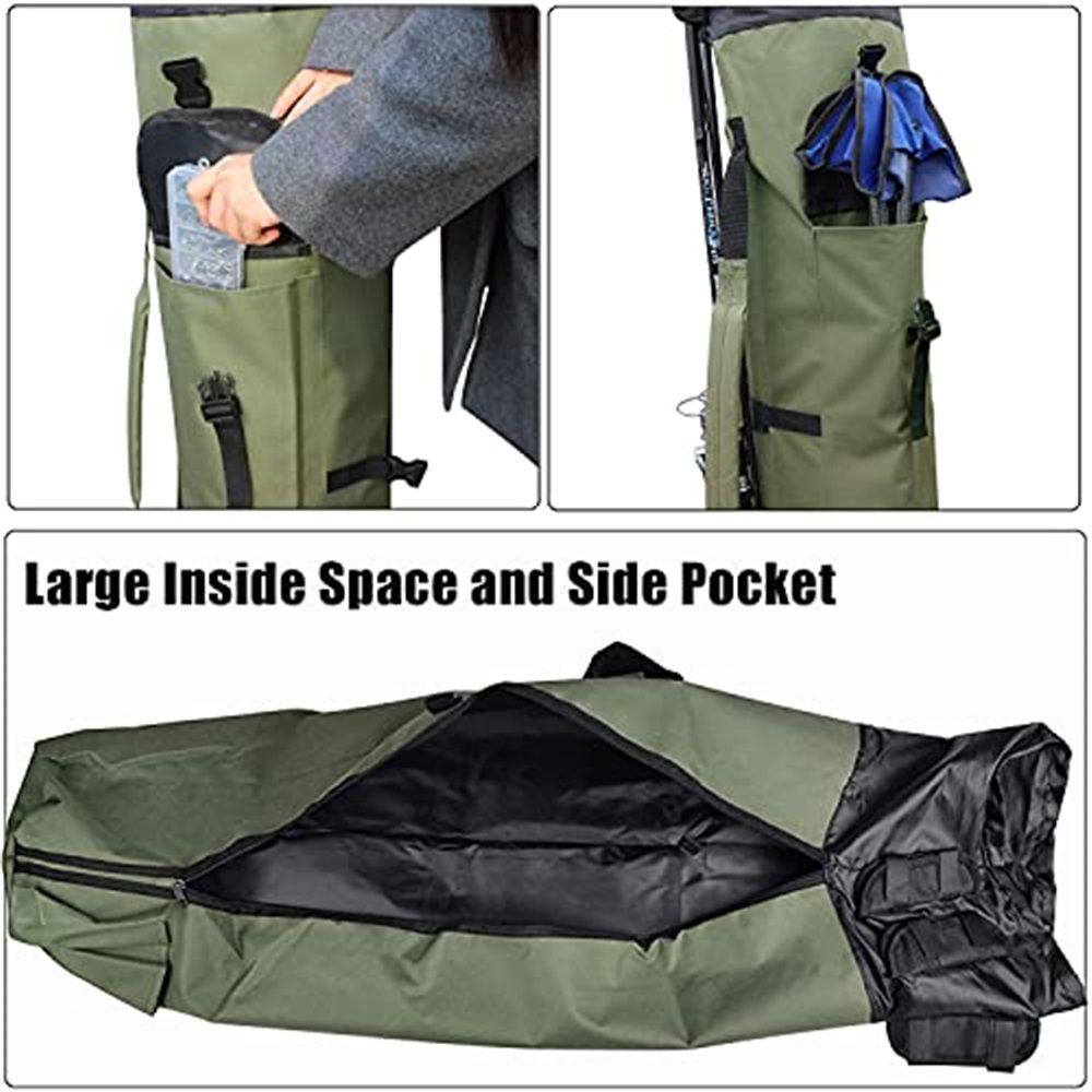 Canvas Fishing Rod & Reel Bag – Holds 5 Rods