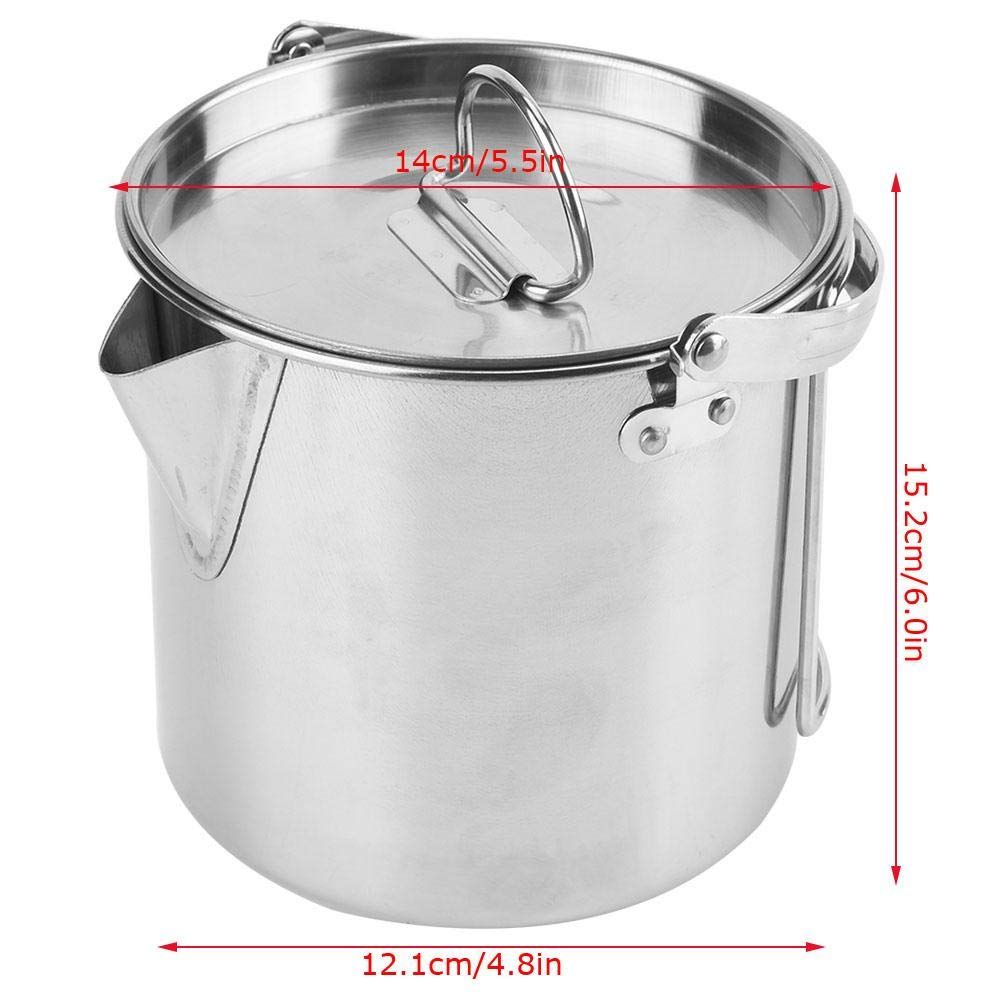 Stainless Steel Camping Kettle Pot