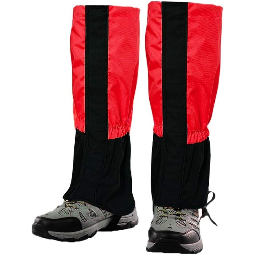 Waterproof Hiking Leg Gaiters – Red