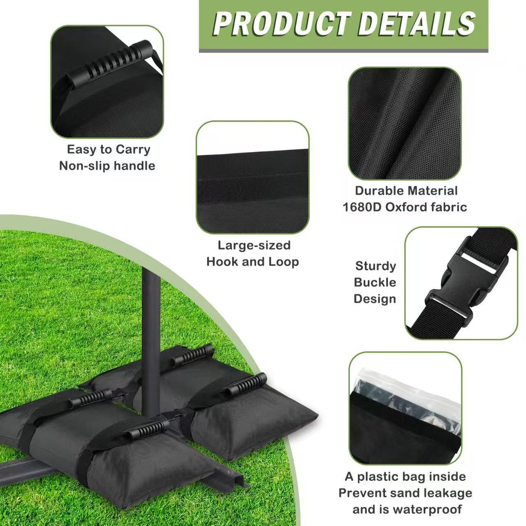 Fillable Umbrella Base Sandbags – 2 Pack