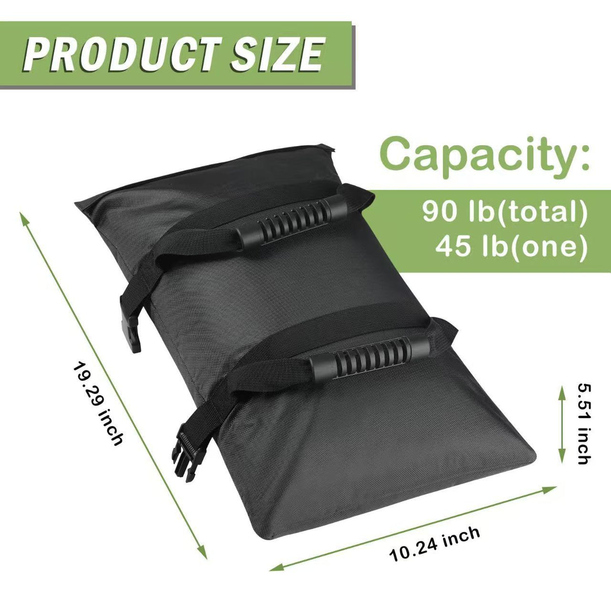 Fillable Umbrella Base Sandbags – 2 Pack