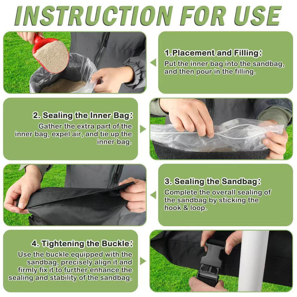 Fillable Umbrella Base Sandbags – 2 Pack