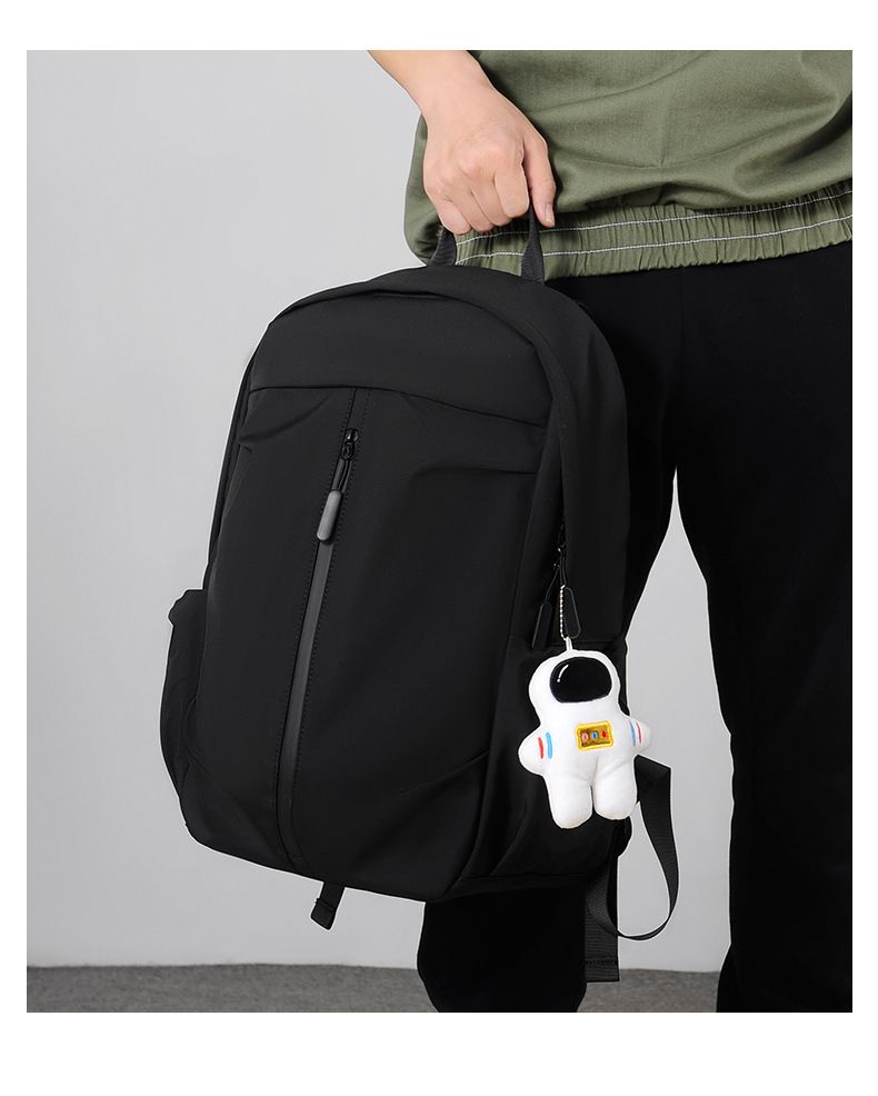 Water-Resistant Travel Backpack with USB Port – Black