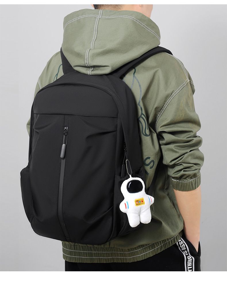 Water-Resistant Travel Backpack with USB Port – Black