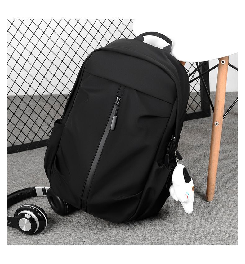 Water-Resistant Travel Backpack with USB Port – Black