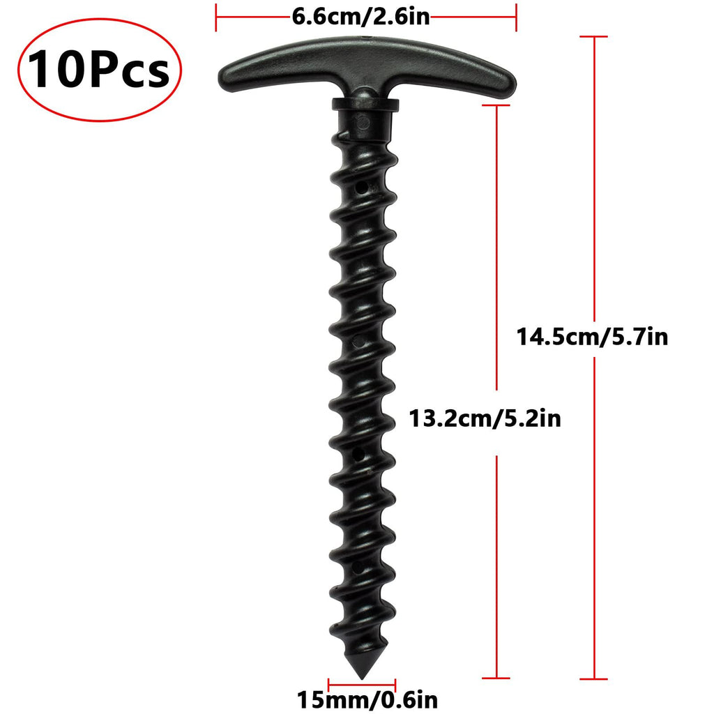 Spiral Tent Stakes – 10 Pack