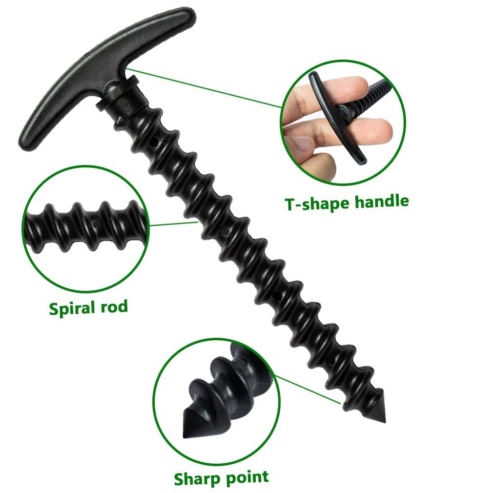 Spiral Tent Stakes – 10 Pack