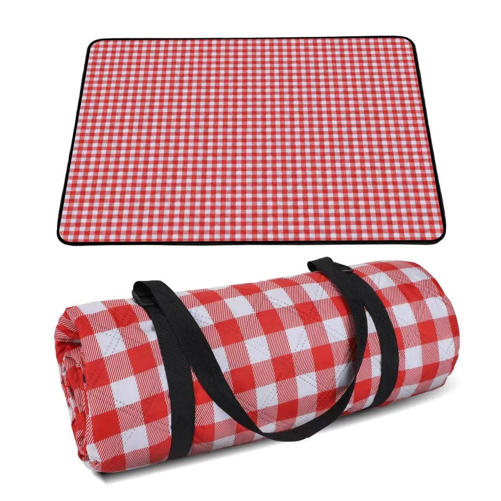 Water-Resistant Folding Picnic Blanket – Red