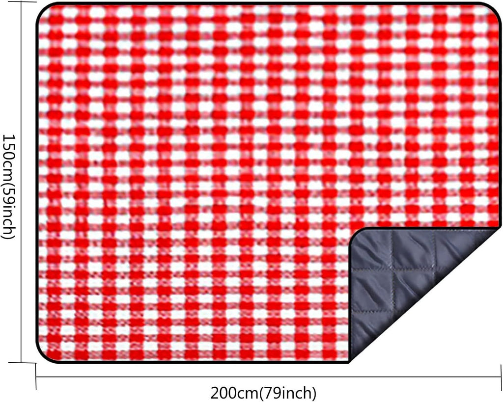 Water-Resistant Folding Picnic Blanket – Red