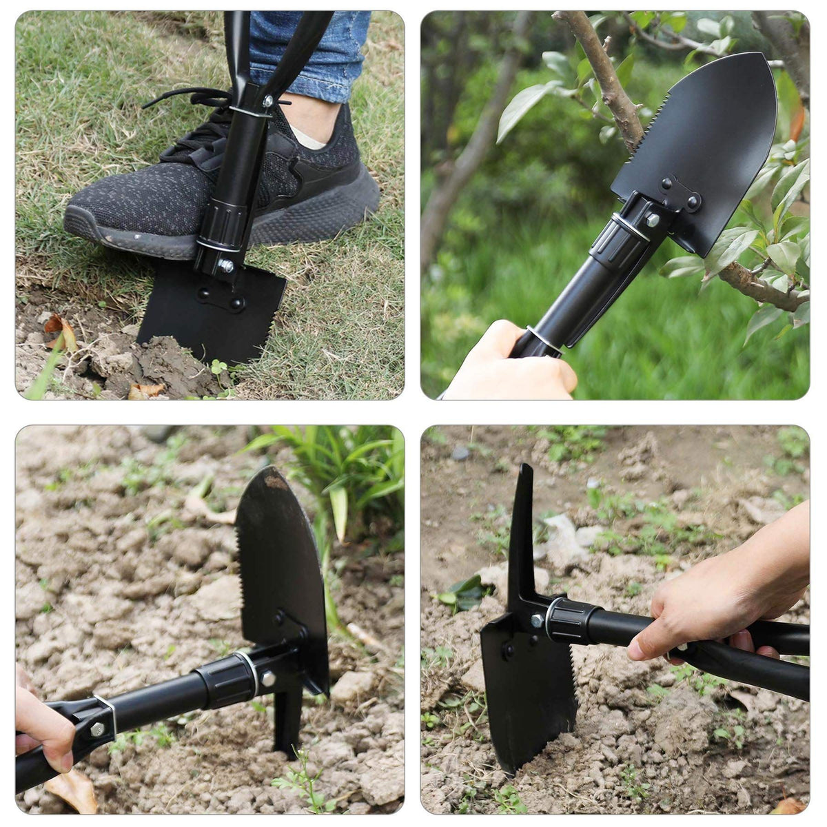Mini Folding Shovel – High-Carbon Steel with Carry Pouch