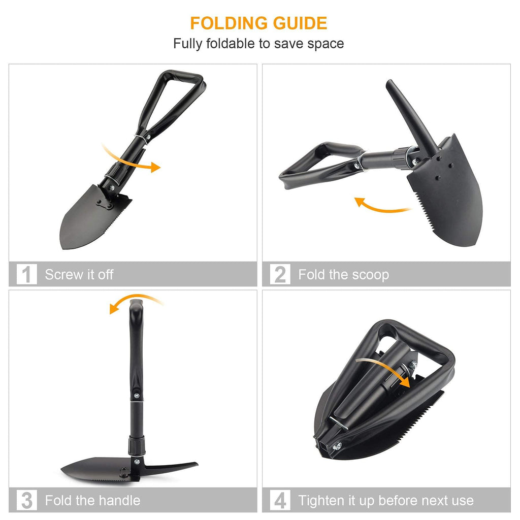 Mini Folding Shovel – High-Carbon Steel with Carry Pouch