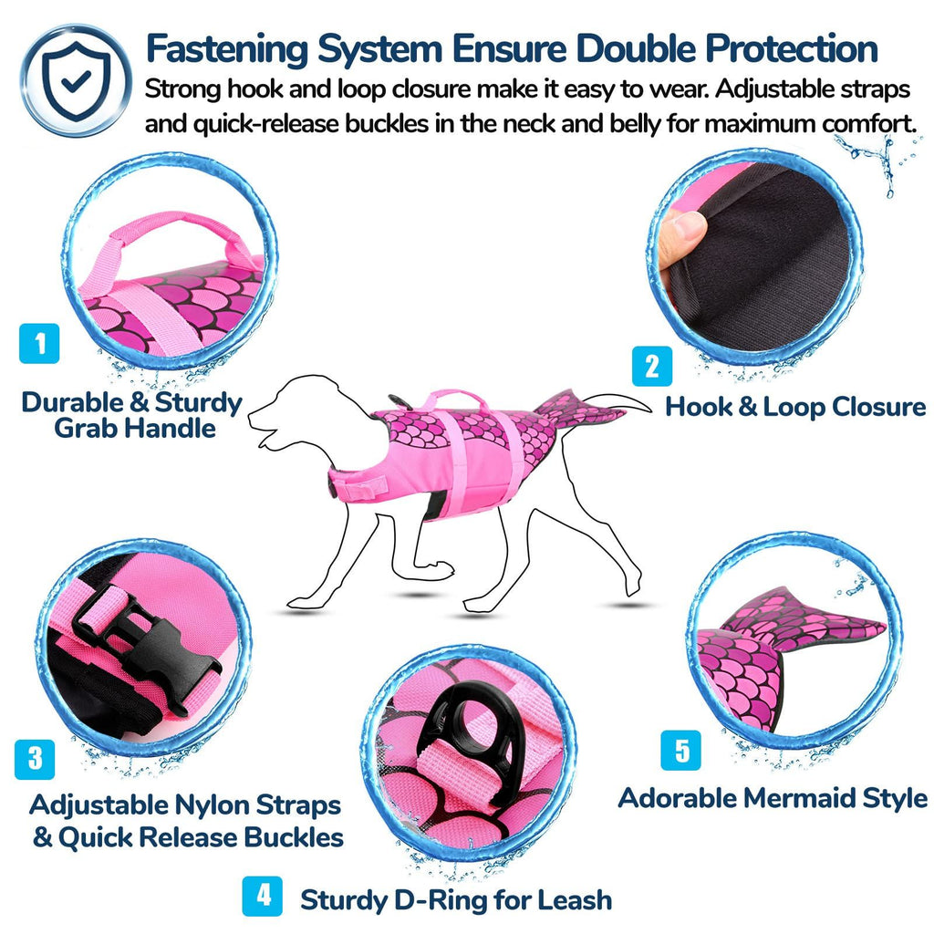 Dog Life Jacket with Rescue Handle – Small